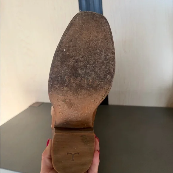 TECOVAS Brown Western Leather Boots size 7 - Picture 7 of 16